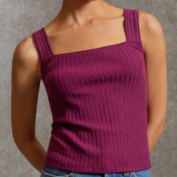 Nwt vada shimmer crop top anthropologie m - Picture 2 of 14